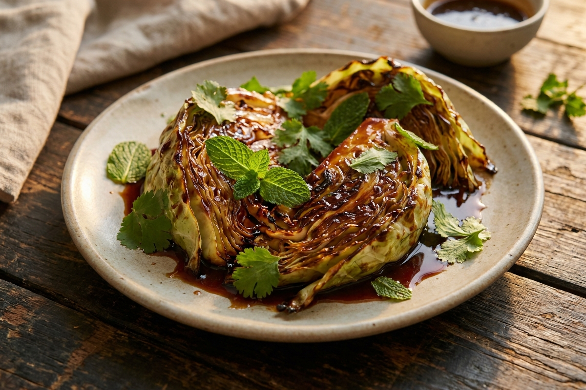 Grilled Cabbage with Vietnamese Caramel